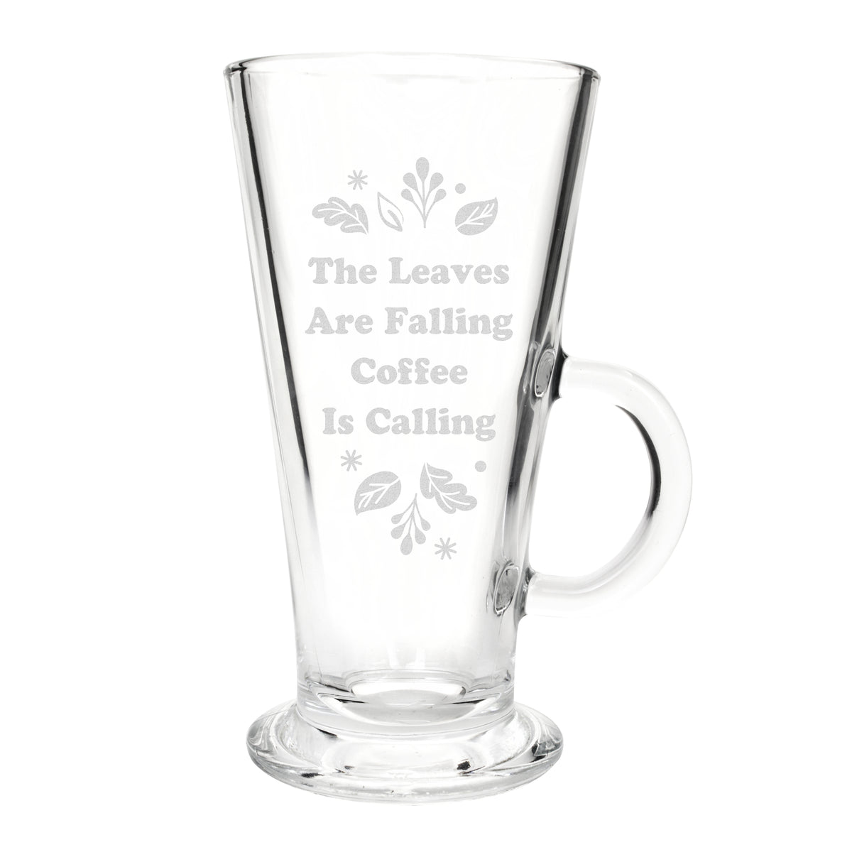 Personalised Autumn Latte Glass