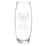 Personalised Anniversary Wreath Bullet Vase