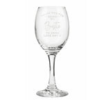 Personalised Thank you Wine Glass