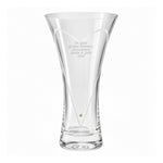Personalised Large Hand Cut Gold Diamond Effect Heart Vase