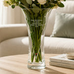 Personalised Large Hand Cut Ruby Diamond Effect Heart Vase