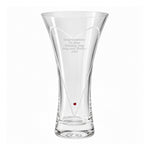 Personalised Large Hand Cut Ruby Diamond Effect Heart Vase