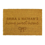 Personalised Bow Rectangle Indoor Doormat