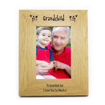 Personalised Oak Finish 6x4 Grandchild Photo Frame