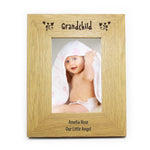 Personalised Oak Finish 6x4 Grandchild Photo Frame