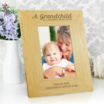 Personalised A Grandchild Is A Blessing 6x4 Oak Finish Photo Frame