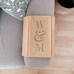 Personalised Initials Wooden Sofa Tray