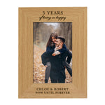 Personalised Anniversary 6x4 Wooden Photo Frame