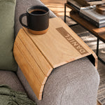 Personalised Name Strip Wooden Sofa Tray