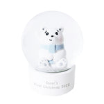 Personalised Polar Bear Any Name Snow Globe