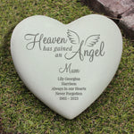 Personalised Angel Heart Memorial