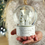 Personalised Message Village Glitter Snow Globe