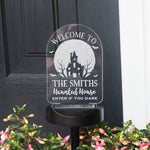 Personalised Haunted House Halloween Solar Light