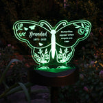 Personalised Butterfly Memorial Solar Light
