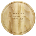 Personalised Heart Motif Round Chopping Board