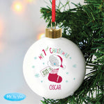 Personalised Tiny Tatty Teddy My 1st Christmas Stocking Bauble