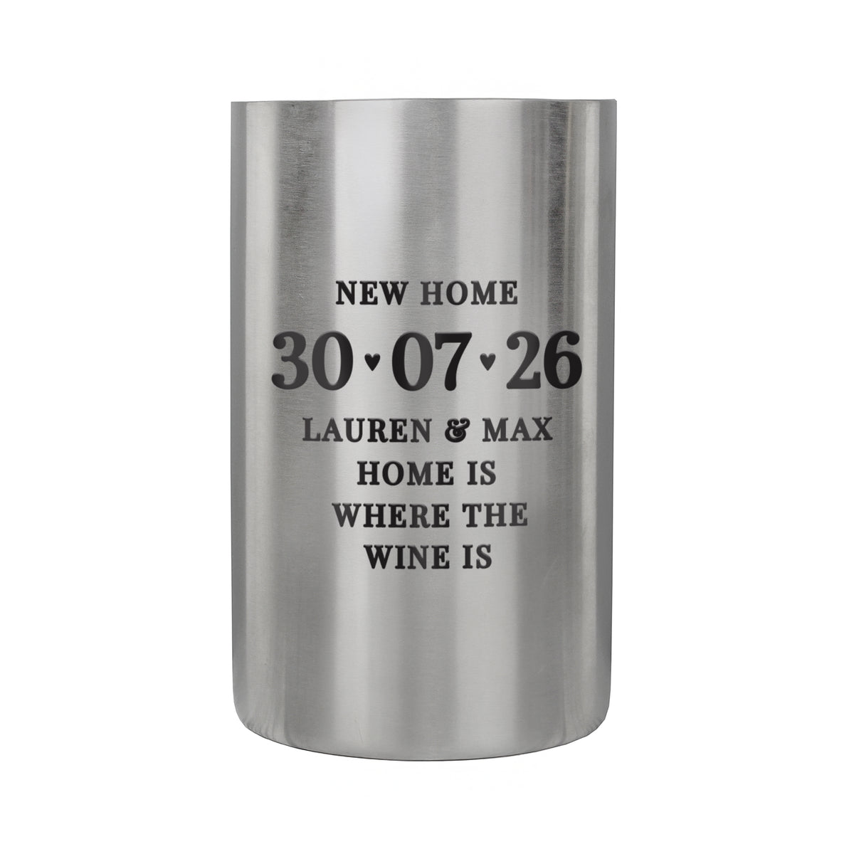 Personalised Big Date Wine Cooler