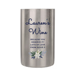 Personalised Blue Floral Wine Cooler