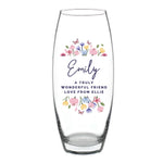 Personalised Bright Floral Bullet Vase