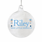 Personalised Nutcracker Characters White Feather Bauble