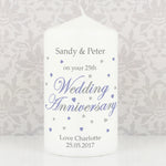 Personalised Anniversary Pillar Candle