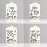 Personalised Pink Church Pillar Candle
