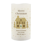 Personalised Festive Village LED Candle
