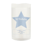 Personalised Stitch & Dot Baby Boy Nightlight LED Candle
