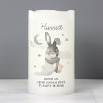 Personalised Baby Bunny LED Candle