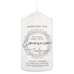 Personalised 'Truly Blessed' First Holy Communion Pillar Candle