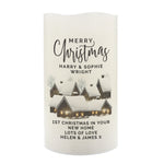 Personalised Christmas Town LED Candle
