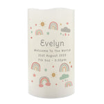 Personalised Rainbow Night Light LED Candle