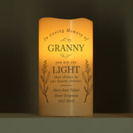 Personalised In Loving Memory LED Candle