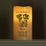 Personalised Dog Breed Memorial LED Candle