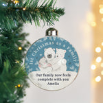Personalised First Christmas as a Family Glass Bauble
