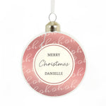 Personalised Ho Ho Ho Glass Bauble