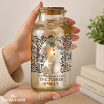 Personalised The Snowman Botanical LED Jar