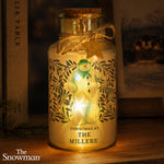 Personalised The Snowman Botanical LED Jar