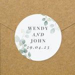 Personalised Botanical Free Text Sticker Set