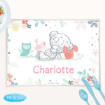 Personalised Tiny Tatty Teddy Woodland Animal Placemat