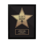 Personalised Star Award Black Poster Frame