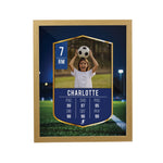 Personalised Photo Upload Football Card Football Oak Poster Frame