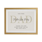 Personalised Free Text Oak Poster Frame