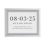 Personalised Special Date White Poster Frame