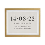 Personalised Special Date Oak Poster Frame
