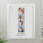 Personalised Photo Upload Strip White Poster Frame