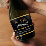 Personalised Black & Gold Free Text Prosecco