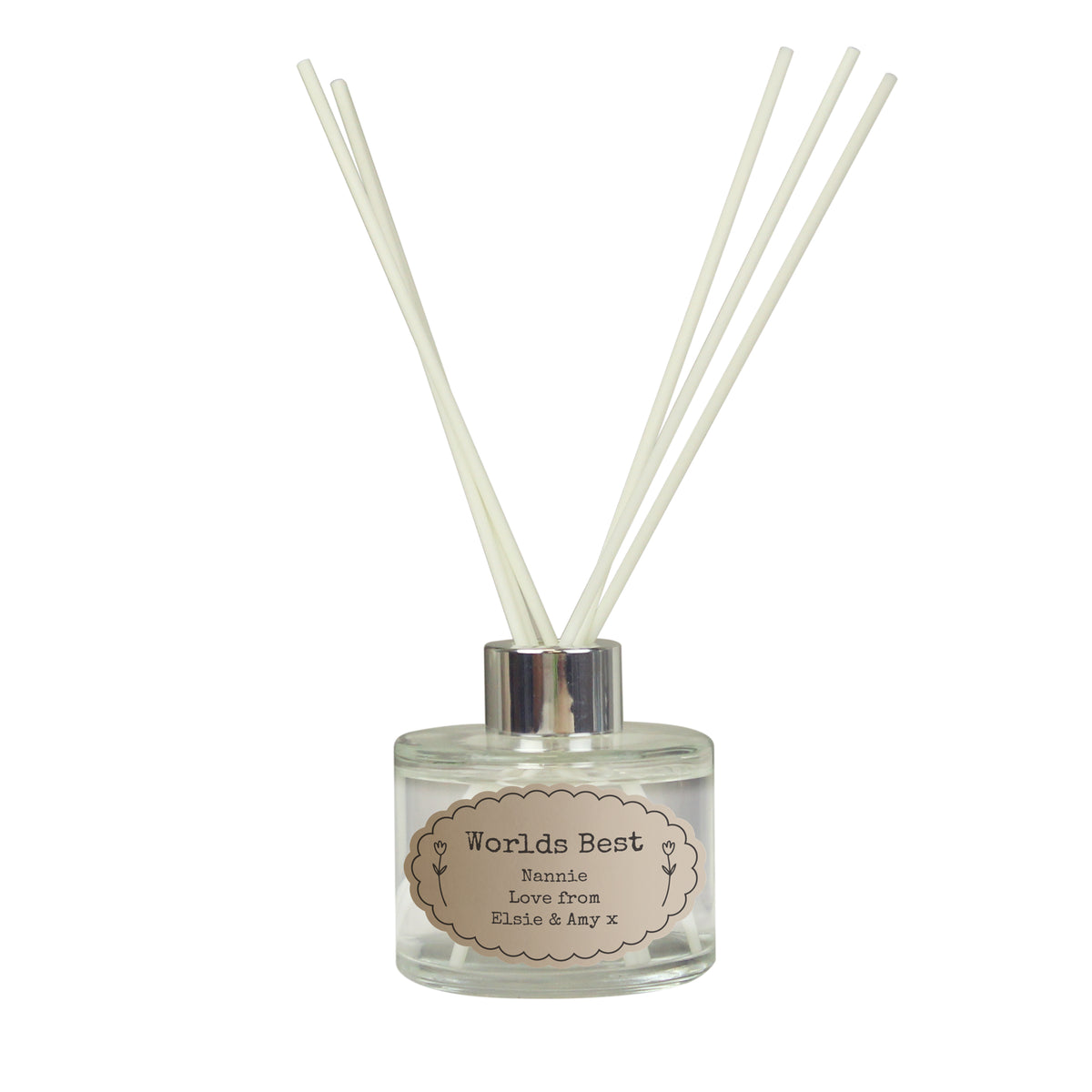 Personalised Oval Scallop Reed Diffuser