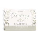 Personalised Religious Cross Guest Book
