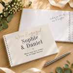 Personalised Black & Gold Wedding Guest Book